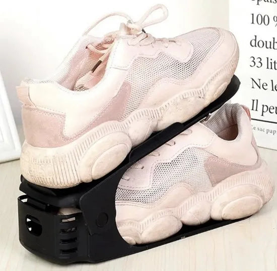 10 x Verstelbare Schoenen Organizers Zwart - Opbergsysteem - Zwart