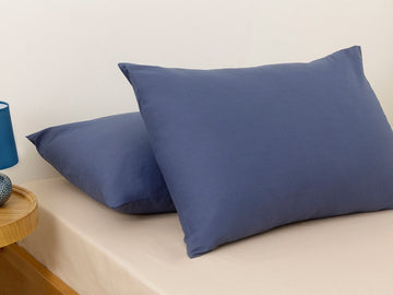 English Home kussensloop - 50x70 cm - Set van 2 stuks - Navy