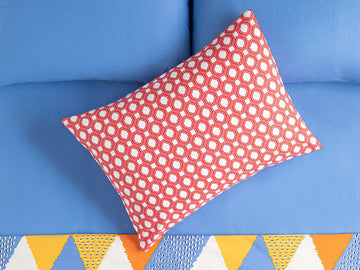 English Home kussensloop - 50x70 cm - 1 stuk - Rood