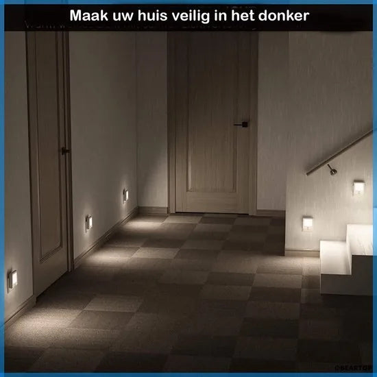2 x LED-nachtlampje plug-in/stopcontact -nachtlampje met dag/nacht sensor - plugin ledlamp – Nachtlampje - warm licht – dimbaar – Voor in de baby/kinder kamer