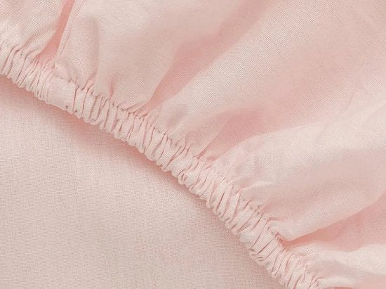 English Home hoeslaken - Tweepersoons - 100% Katoen - 160x200 cm - Licht roze