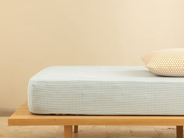 English Home Celadon Hoeslaken - Mix & Match Collectie - Jersey - 100x200 cm - Blauw