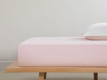 English Home hoeslaken - Tweepersoons - 100% Katoen - 160x200 cm - Licht roze