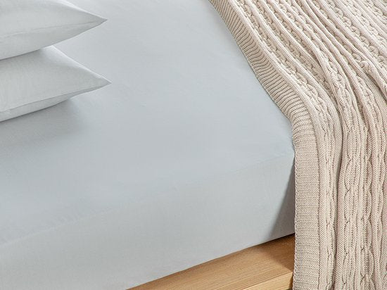 English Home Timeless Hoeslaken - Novella Premium - 100% Katoen - Met elastiek - 100x200 cm - Grijs