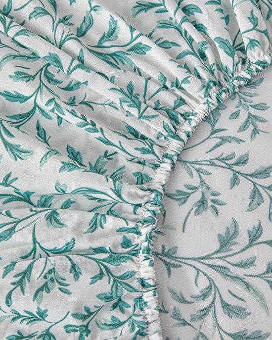 English Home Pretty Ivy Zomerdekenset - Luxe Uitvoering - 100x200cm – Groen/Turqoise