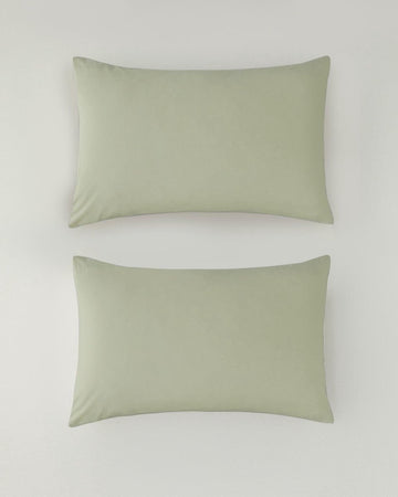 English Home kussensloop - 50x70 cm - Set van 2 stuks - Groen