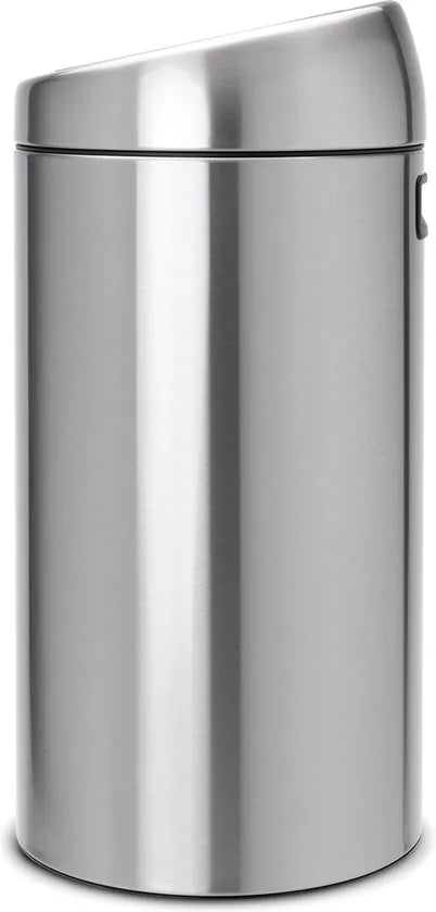 Afvalverzamelaar 45 liter 'Touch Bin®' met kunststof binnenemmer, Matt Steel Fingerprint Proof