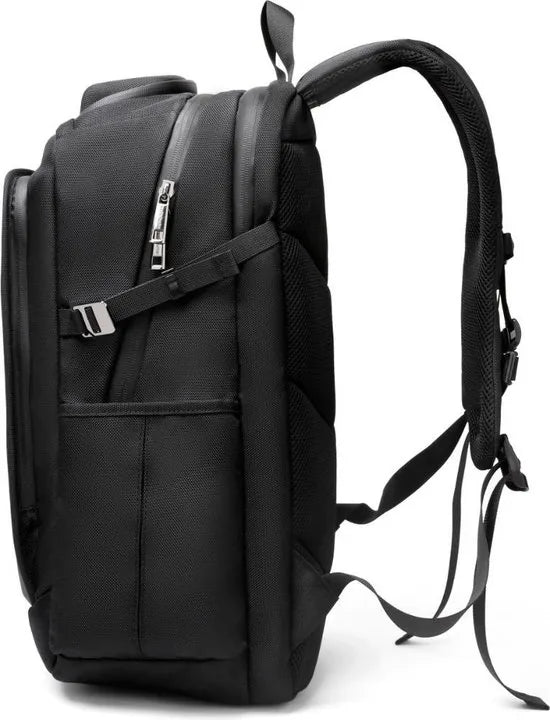 Arctic Hunter Rugzak voor laptop tot 16 inch met USB poort voor aansluiten van powerbank - Met code slot - zwart/grijs - Met veel extra opties