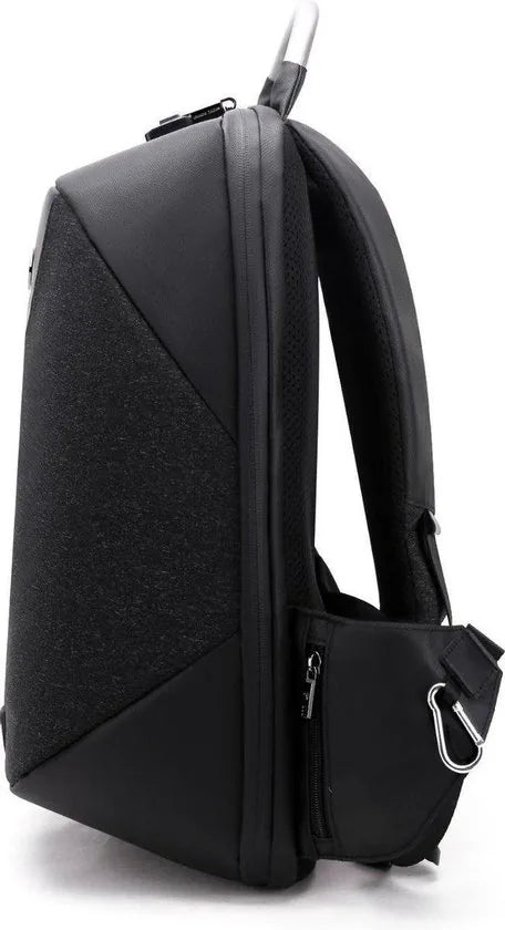 Arctic Hunter Rugzak voor laptop tot 16 inch met USB poort voor aansluiten van powerbank - Met code slot - zwart/grijs - Met veel extra opties