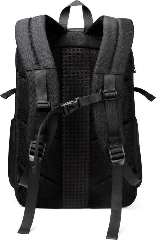 Arctic Hunter Rugzak voor laptop tot 16 inch met USB poort voor aansluiten van powerbank - Met code slot - zwart/grijs - Met veel extra opties