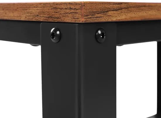 AZURU - Salontafel - industriële look - Bruin/zwart