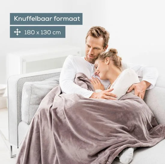 Beurer Elektrische Deken - Warmtedeken - 1 persoons 180x130cm - Test: Zeer goed - Automatische uitschakeling - Nordic - 3 Jaar Garantie – 2. hd 75 - taupe