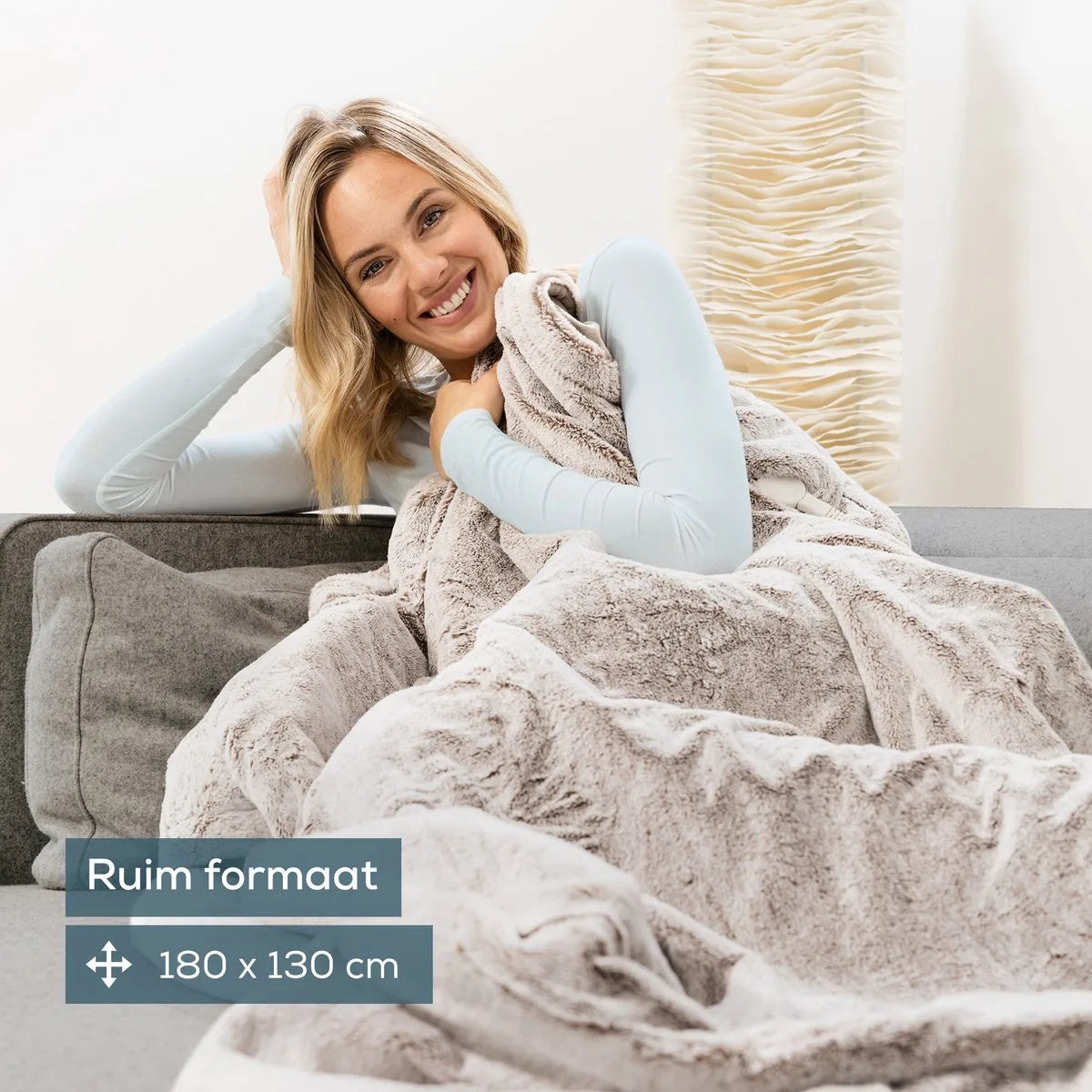 Beurer Elektrische Deken - Warmtedeken - 1 persoons 180x130cm - Test: Zeer goed - Automatische uitschakeling - Nordic - 3 Jaar Garantie