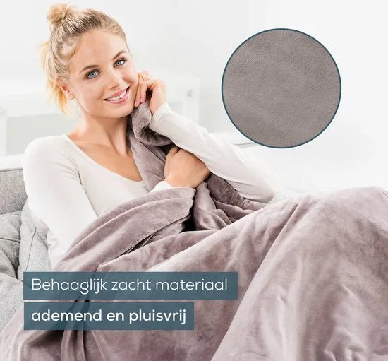 Beurer Elektrische Deken - Warmtedeken - 1 persoons 180x130cm - Test: Zeer goed - Automatische uitschakeling - Taupe - 3 Jaar Garantie