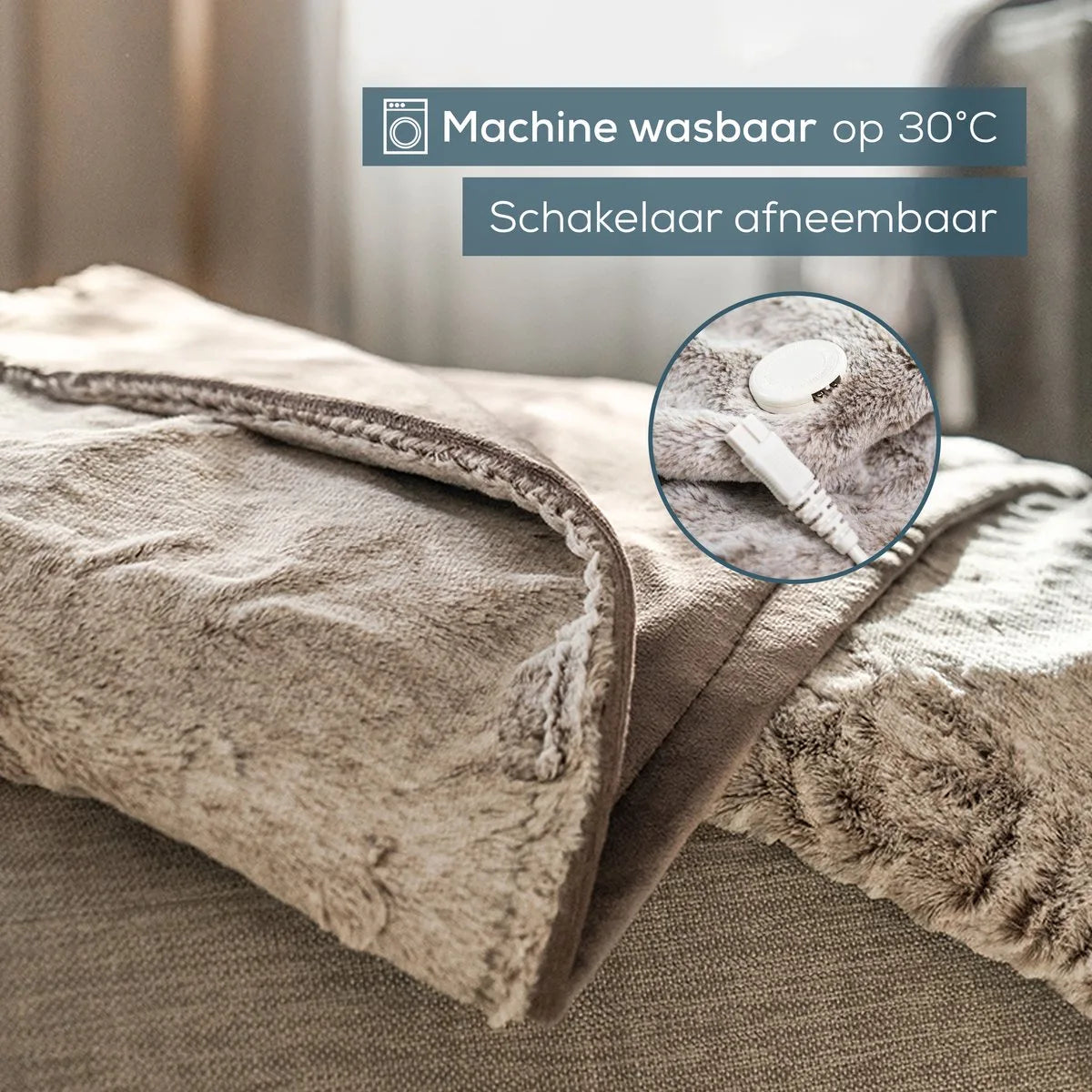 Beurer Elektrische Deken - Warmtedeken - 1 persoons 180x130cm - Test: Zeer goed - Automatische uitschakeling - Nordic - 3 Jaar Garantie