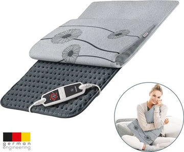 Beurer HK 125 XXL Cosy Grey Warmtekussen – Elektrisch Warmtekussen voor Rug, Nek, Schouder en Buik – Groot Formaat 60×40 cm – Superzachte Fleece – Snelle Opwarming – 6 Warmtestanden – Machinewasbaar – 3 Jaar Garantie