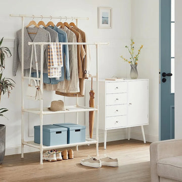 Bobbel Home - Kledingrek - Belastbaar tot 70 kg - wit