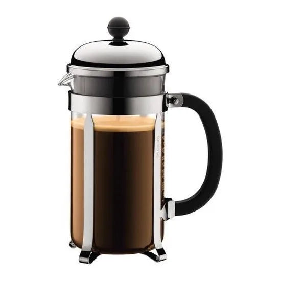 Bodum Chambord Cafetiere met Travelmug - 1.0 l - Zwart