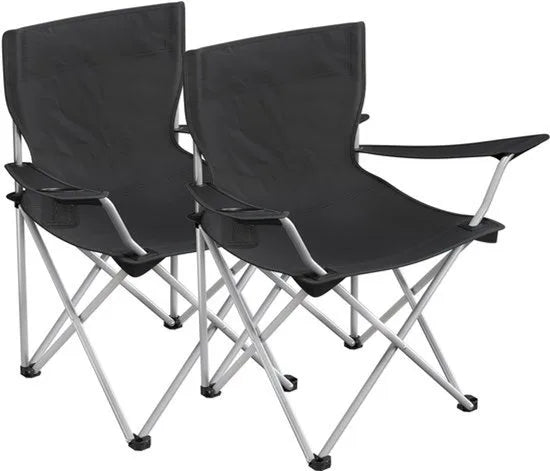 By shayne - Campingstoelen - Set van 2 - Klapstoelen met armleuningen