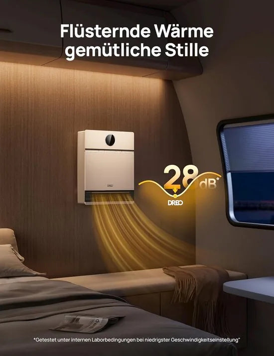 Dreo Smart Wandconvector 2000W – Elektrische Verwarming met Thermostaat, Afstandsbediening, Weektimer & Alexa – PTC Verwarmingssysteem – Stil & Energiezuinig – IP24 – Model DR-HSH017S - Wit