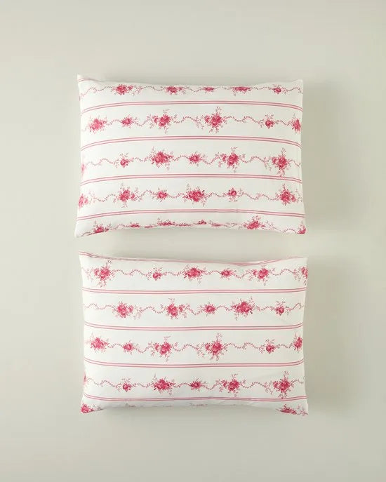 English Home - 2 Kussenslopen - Easy Iron - Pillow Case - 2 stuks - 50x70 cm - Roze