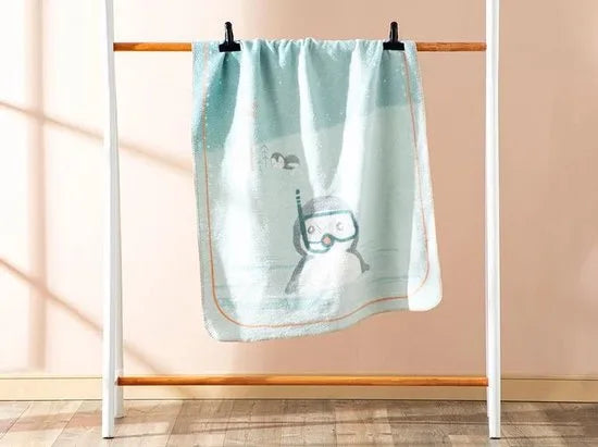 English Home baby deken - 80x120 cm - Beige – Blauw 100 x 120cm