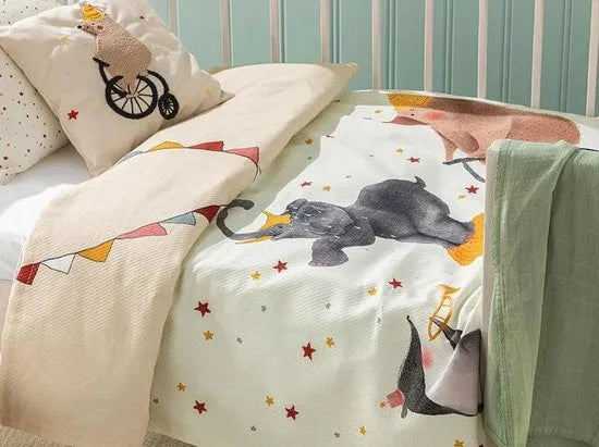 English Home baby deken - Circus - 100x150 cm - Beige