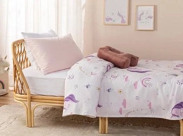 English Home baby deken - Unicorn - 150x200 cm - Roze