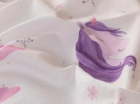 English Home baby deken - Unicorn - 150x200 cm - Roze