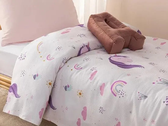 English Home baby deken - Unicorn - 150x200 cm - Roze