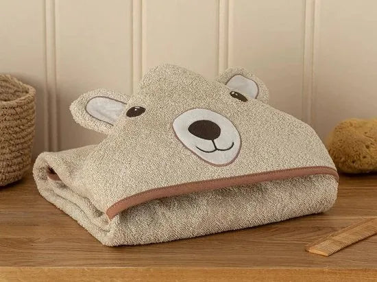 English Home baby handdoek - Met capuchon - %100 Katoen - 75x75 Cm - Bruin