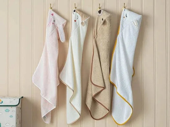 English Home baby handdoek - Met capuchon - %100 Katoen - 75x75 Cm - Roze