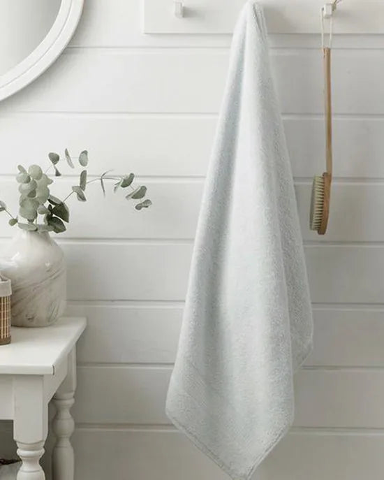 English Home- Badhanddoek - 70x140cm - Blauw – Wit 100 x 150cm 100 x 150cm Wit (8872)