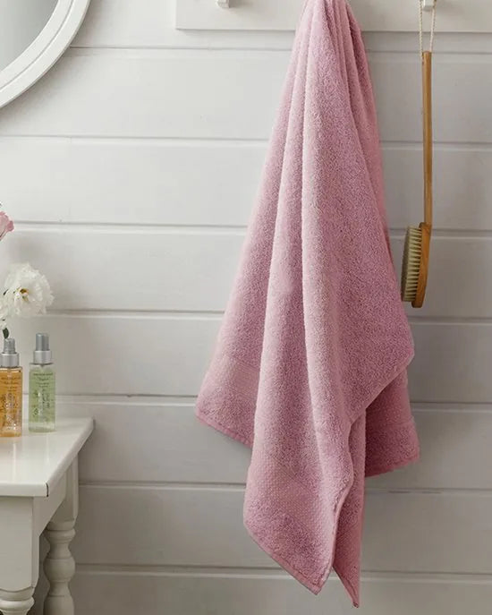 English Home- Badhanddoek - 70x140cm - Blauw – Roze 70 x 140cm 70x140cm roze (8865)