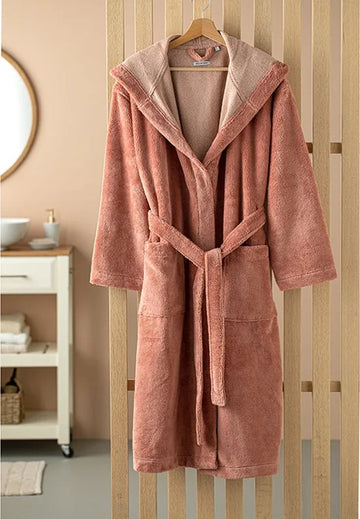 English Home - Badjas - Katoen - S - M - Roze