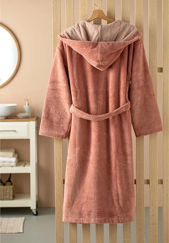 English Home - Badjas - Katoen - S - M - Roze