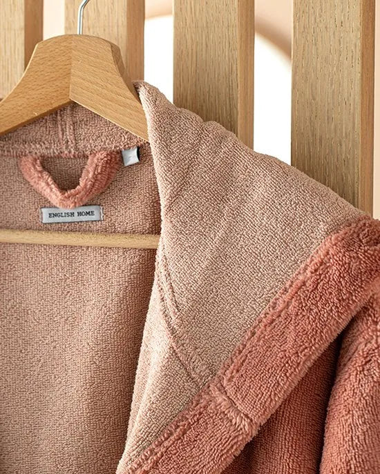 English Home - Badjas - Katoen - S - M - Roze