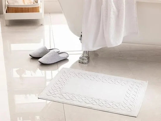 English Home badmat - 60x90 cm - Creme met een regenboog – Grijs