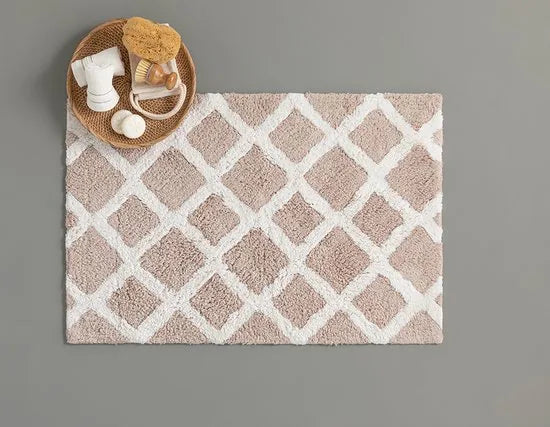 English Home badmat - 60x90 cm - Creme met een regenboog – Beige