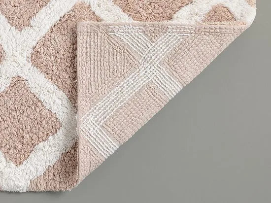 English Home badmat - 60x90 cm - Creme met een regenboog – Beige