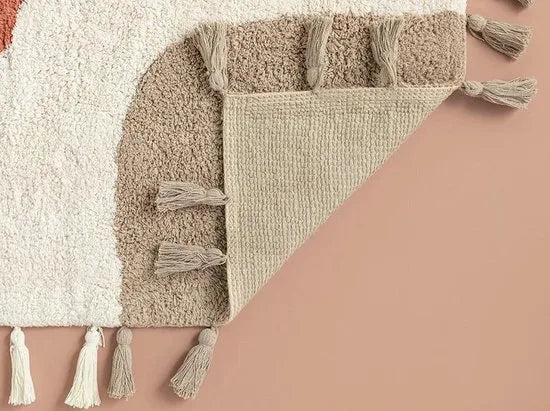 English Home badmat - 60x90 cm - Creme met een regenboog – Beige-bruin