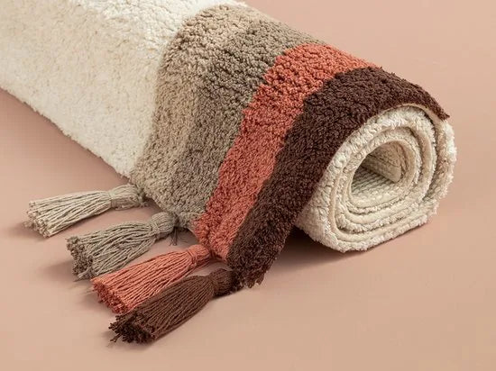 English Home badmat - 60x90 cm - Creme met een regenboog – Wit
