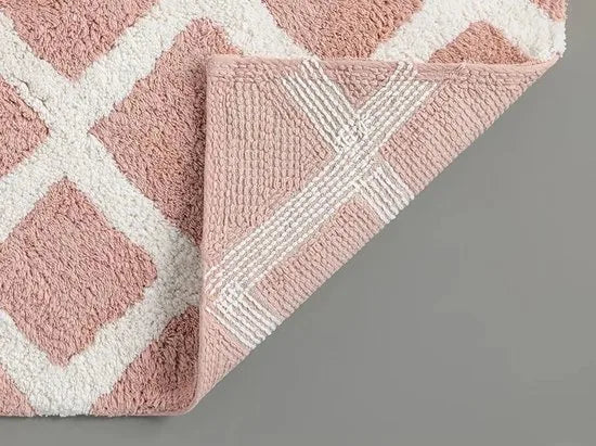 English Home badmat - 60x90 cm - Licht Roze