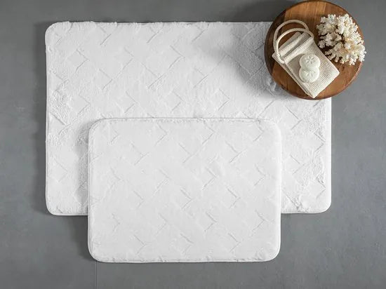English Home badmat set - 50x80cm+40x50cm - Wit