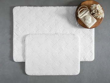 English Home badmat set - 50x80cm+40x50cm - Wit