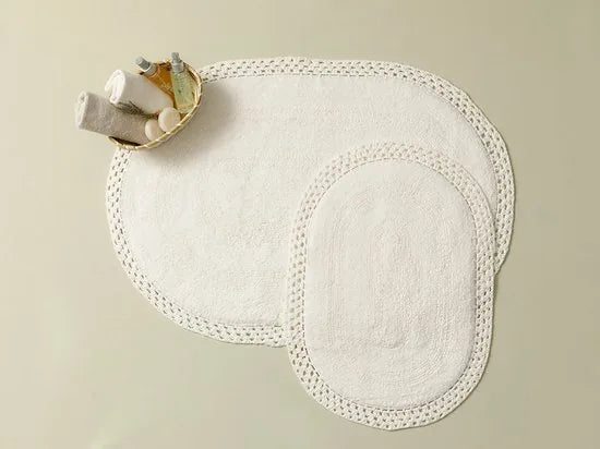 English Home badmat set - 60x90 + 40x60 cm - Wit