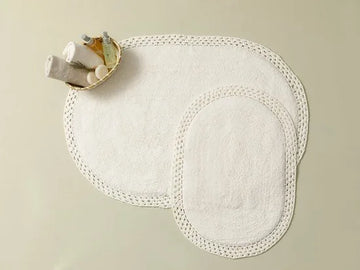 English Home badmat set - 60x90 + 40x60 cm - Wit