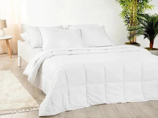 English Home bamboe eenpersoons dekbedset - 155X215 50x70 cm - Wit