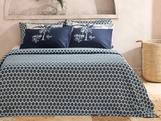 English Home bedsprei - 150x220 cm - Blauw