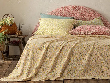 English Home bedsprei - 200x220 cm - Geel
